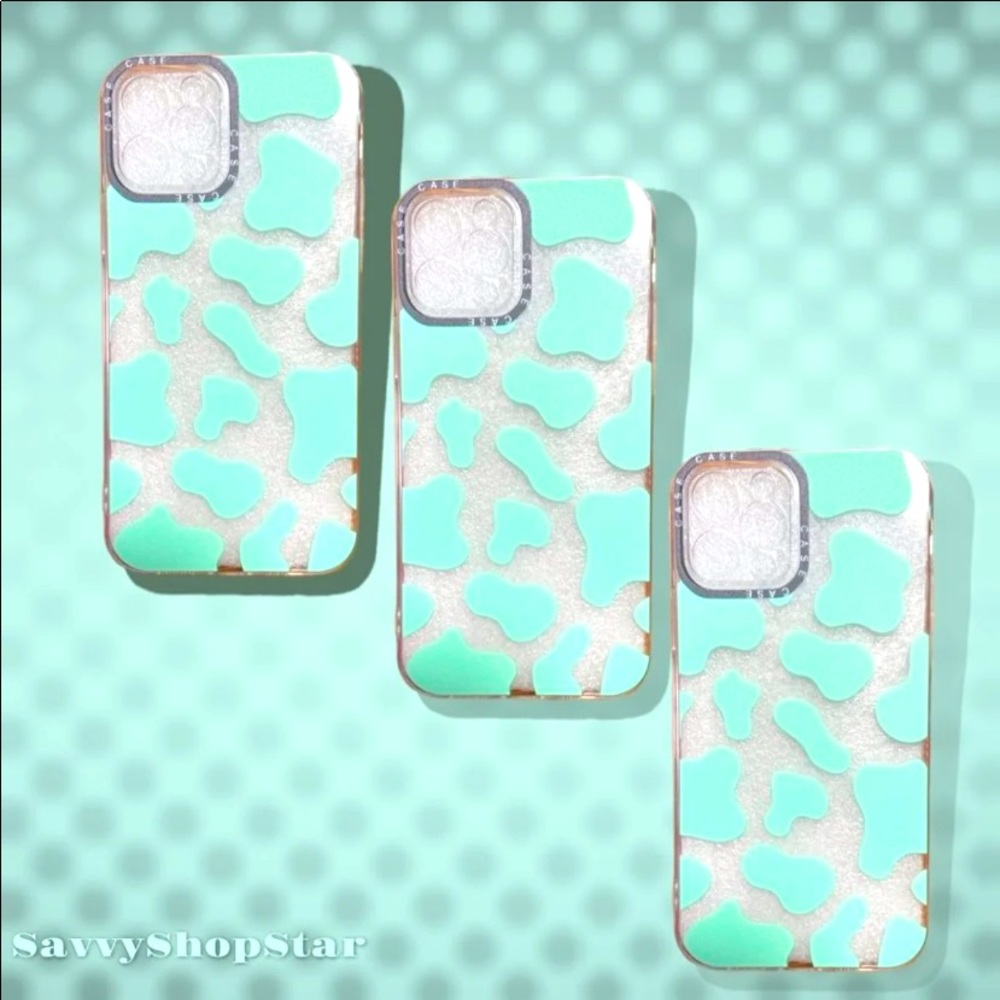 Green Cow Print Case iphone 12 Pro Max💚🐮💚🐮
